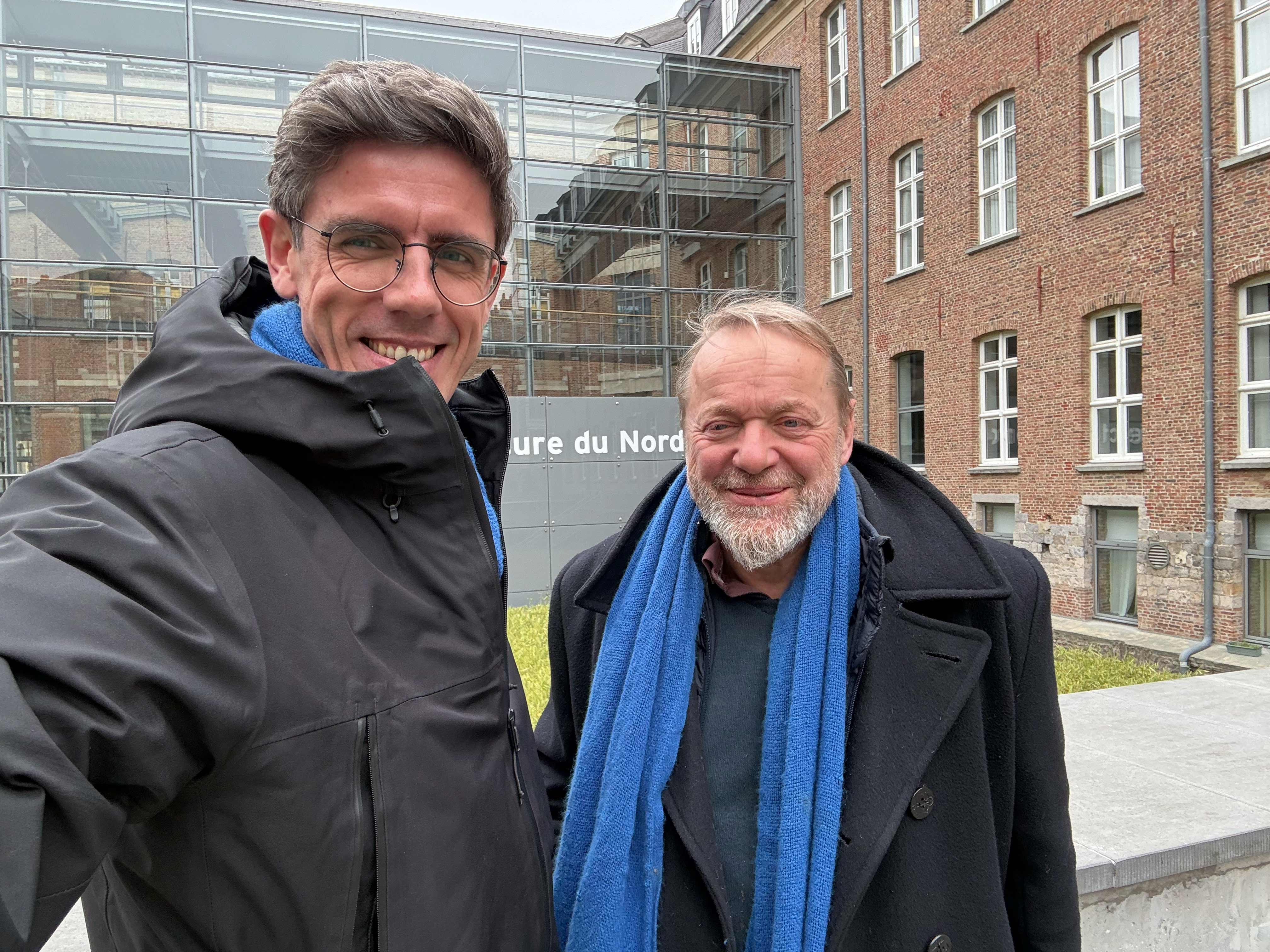 Simond et Antoine lors du dépôt de la liste le 9 février à la Préfecture du Nord à Lille.